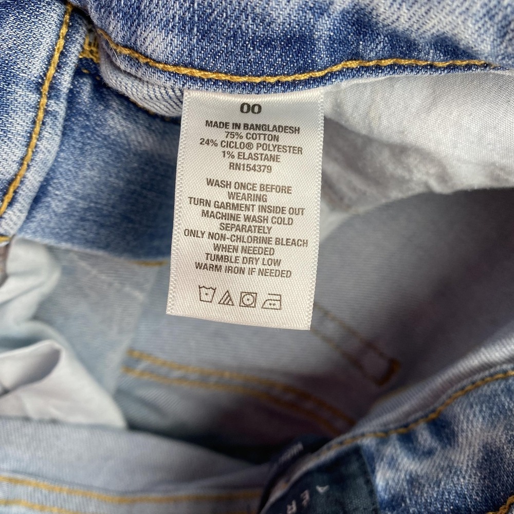 Aeropostale Jeans Juniors 00 (22x31) Blue Flare Medium Wash Stretch Denim - Picture 7 of 11